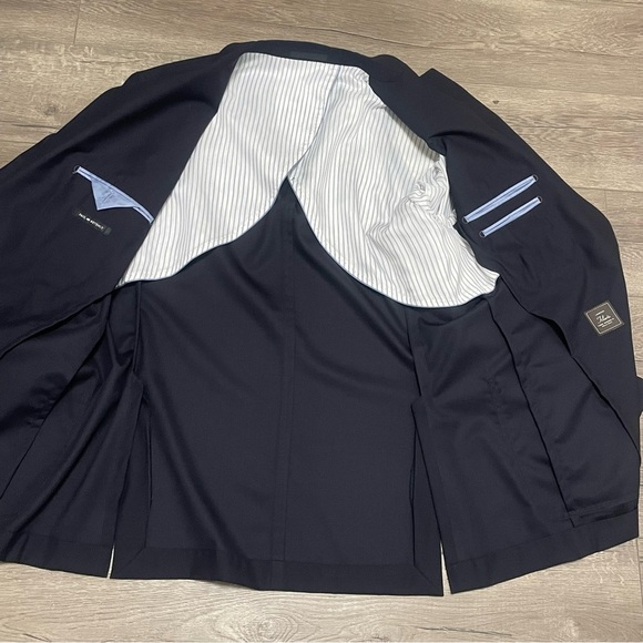 Paul Betenly Mens Navy Blue Blazer Sport Coat Blazer Wool Cashmere Sz 44R - Picture 3 of 9